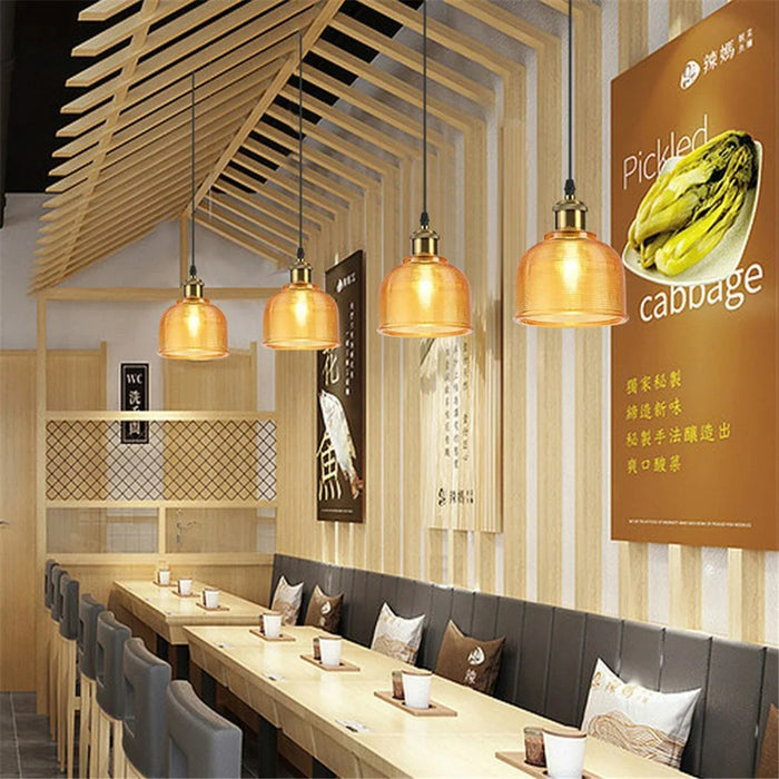 5W 3 Color Temperature LED Bulb Glass Chandelier Restaurant Bedroom Bar Small Chandelier Light - Smoke Grey - 6