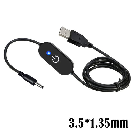 JUNSUNMAY DC 3.5*1.35mm to USB Touch Dimming LED Inline Switch Controller for Single Color, Length 100cm - 2