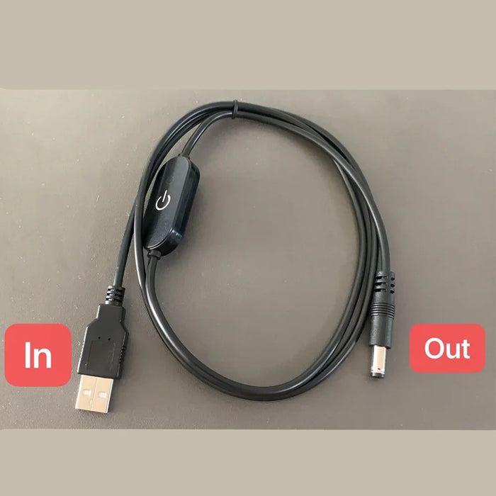 JUNSUNMAY DC 3.5*1.35mm to USB Touch Dimming LED Inline Switch Controller for Single Color, Length 100cm - 5