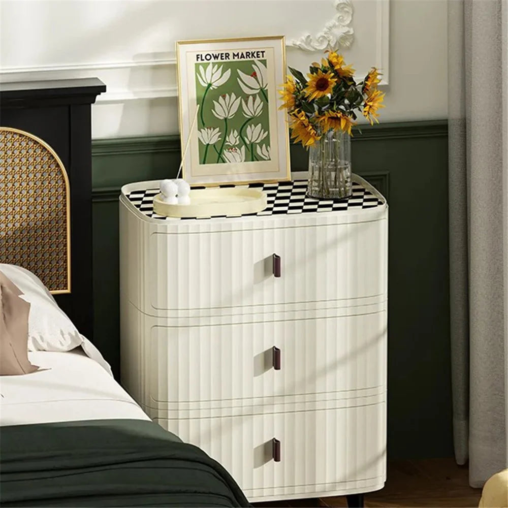2 Layers Bedside Storage Bin Night Stand PP + MDF Board Bedroom Nightstand Drawer Dresser (30CM Wide), Size: S - 2