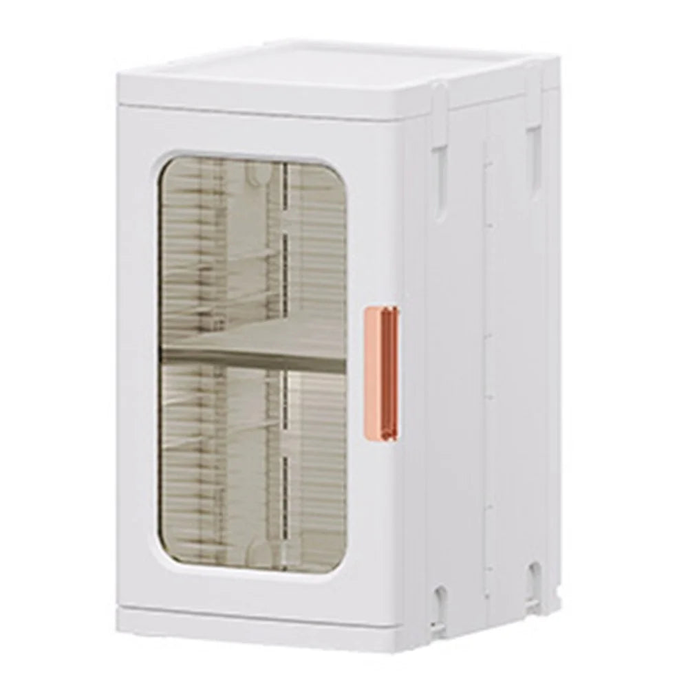 Bathroom PP+PET+ABS Storage Cabinet 1 Drawer Kitchen Bathroom Gap Dresser (No Wheels) - Transparent Tan - 1