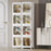 4 Drawers Kitchen Gap Organizer Narrow Dresser PP+PET+ABS Storage Cabinet 24.5x28.5x166CM - Transparent Tan - 6