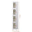 4 Drawers Kitchen Gap Organizer Narrow Dresser PP+PET+ABS Storage Cabinet 24.5x28.5x166CM - Transparent Tan - 7