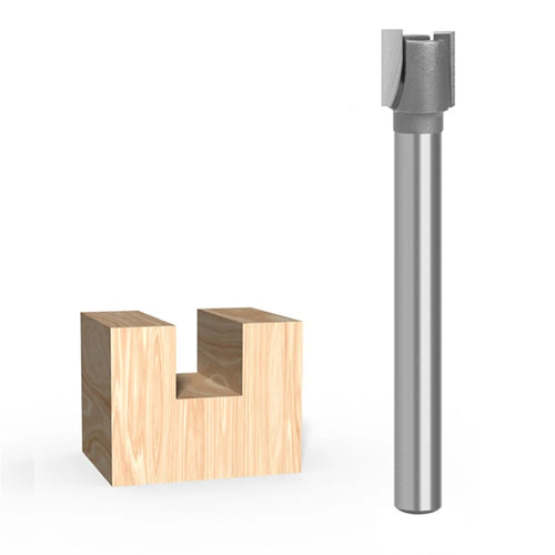 8mm Shank Wood Grooving Tool Steel + Tungsten Steel Alloy Woodworking Milling Cutter - 1