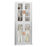 8829 2-Layer Home Living Room Corner Cabinet ABS+PP+PET Storage Drawer - White - 1