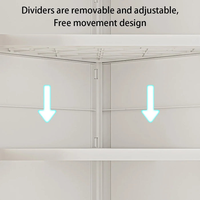 8829 2-Layer Home Living Room Corner Cabinet ABS+PP+PET Storage Drawer - White - 3