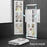8829 2-Layer Home Living Room Corner Cabinet ABS+PP+PET Storage Drawer - White - 6