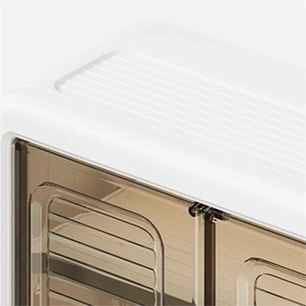 8116 No-punch Wall-mounted Magnetic Door Dust-proof PP Bathroom Storage Cabinet - 7