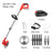 HILDA Electric Grass Trimmer Garden Pruner, 14-Piece Set with Battery and Charger, 1500mAh - US Plug - 6