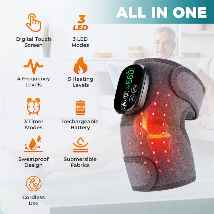 Heated Knee Brace Infrared Light Knee Wrap with 5 Heating Levels (CE, RoHS, FCC) - 3