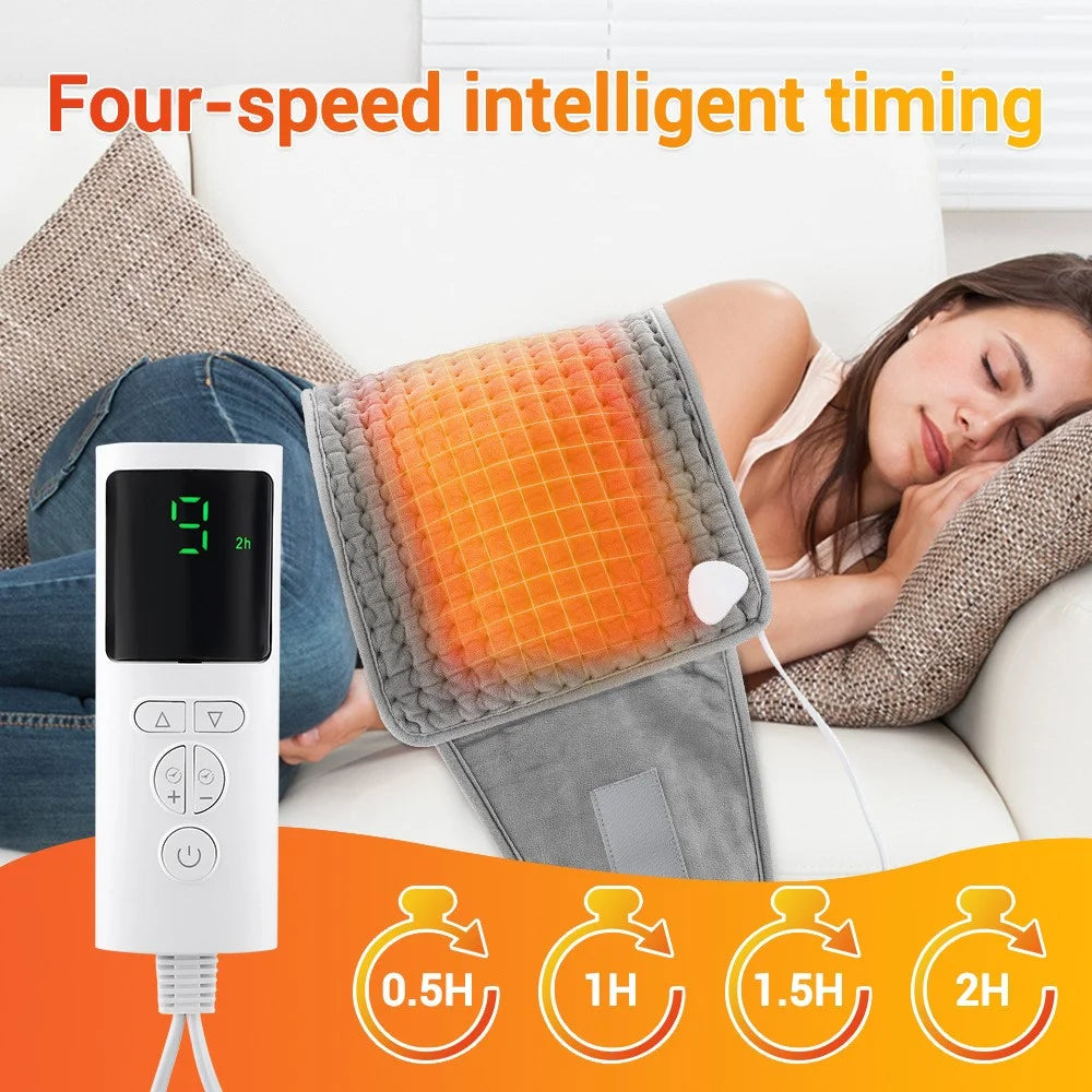 Fluff Heating Pad Cushion Waist Heated Wrap Belt for Back Pain, Women Period Cramps - UK Plug - 3