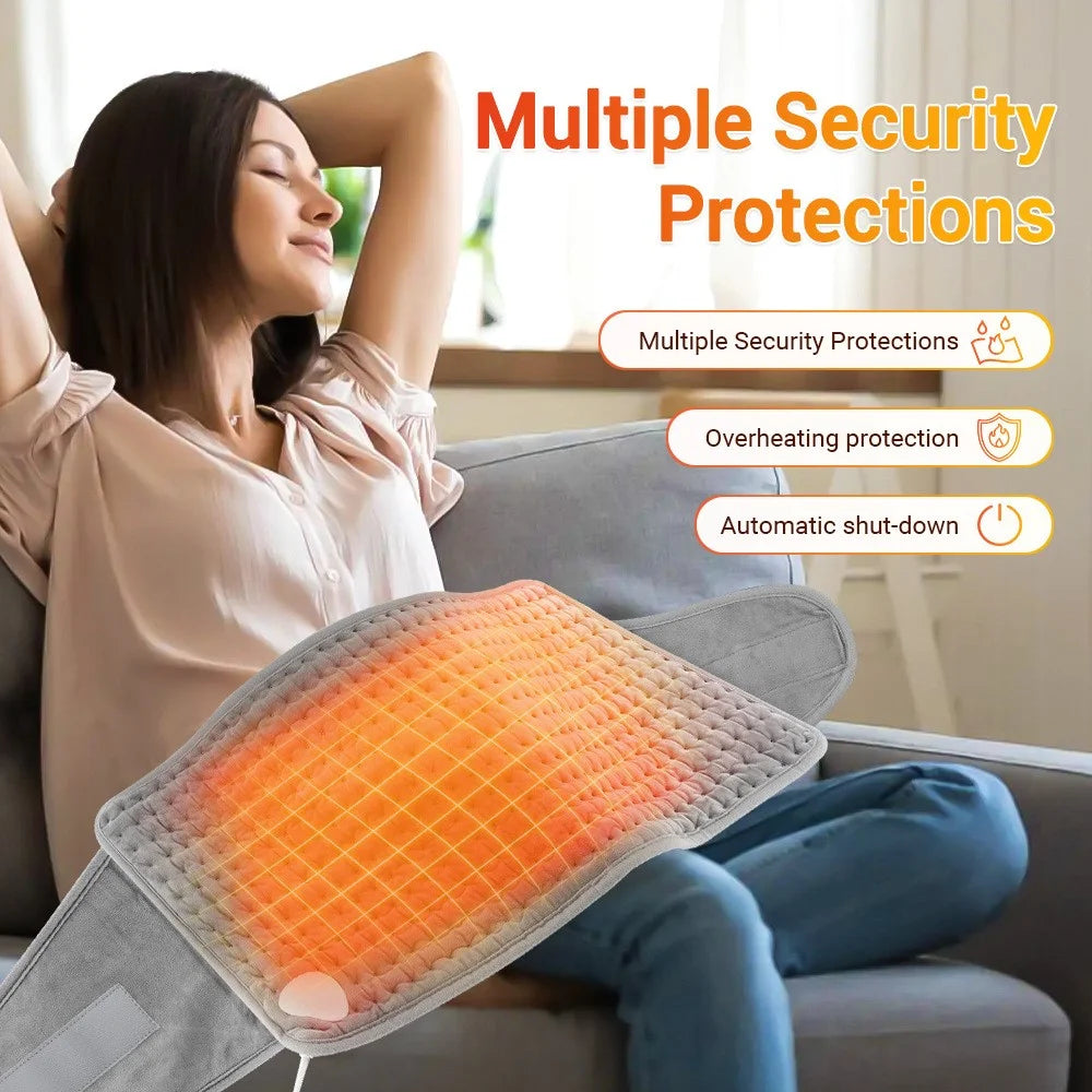 Fluff Heating Pad Cushion Waist Heated Wrap Belt for Back Pain, Women Period Cramps - UK Plug - 4