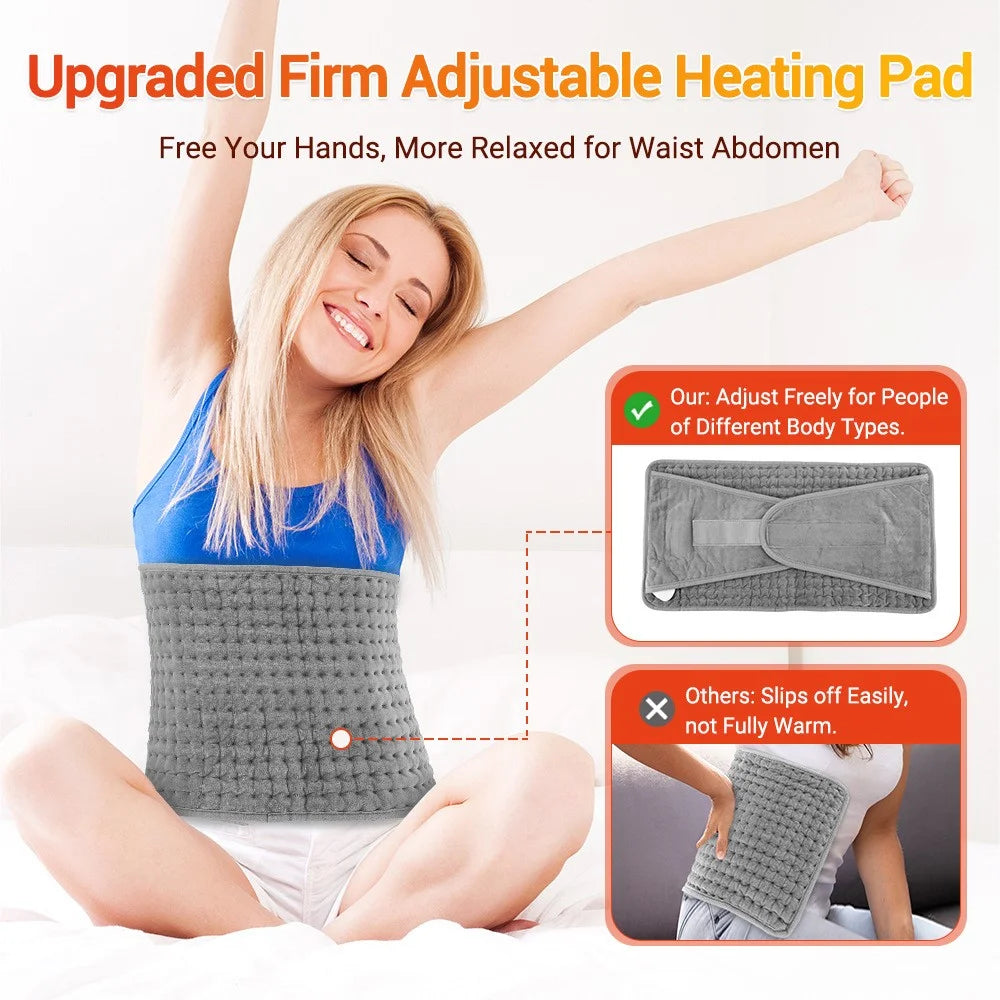 Fluff Heating Pad Cushion Waist Heated Wrap Belt for Back Pain, Women Period Cramps - UK Plug - 6