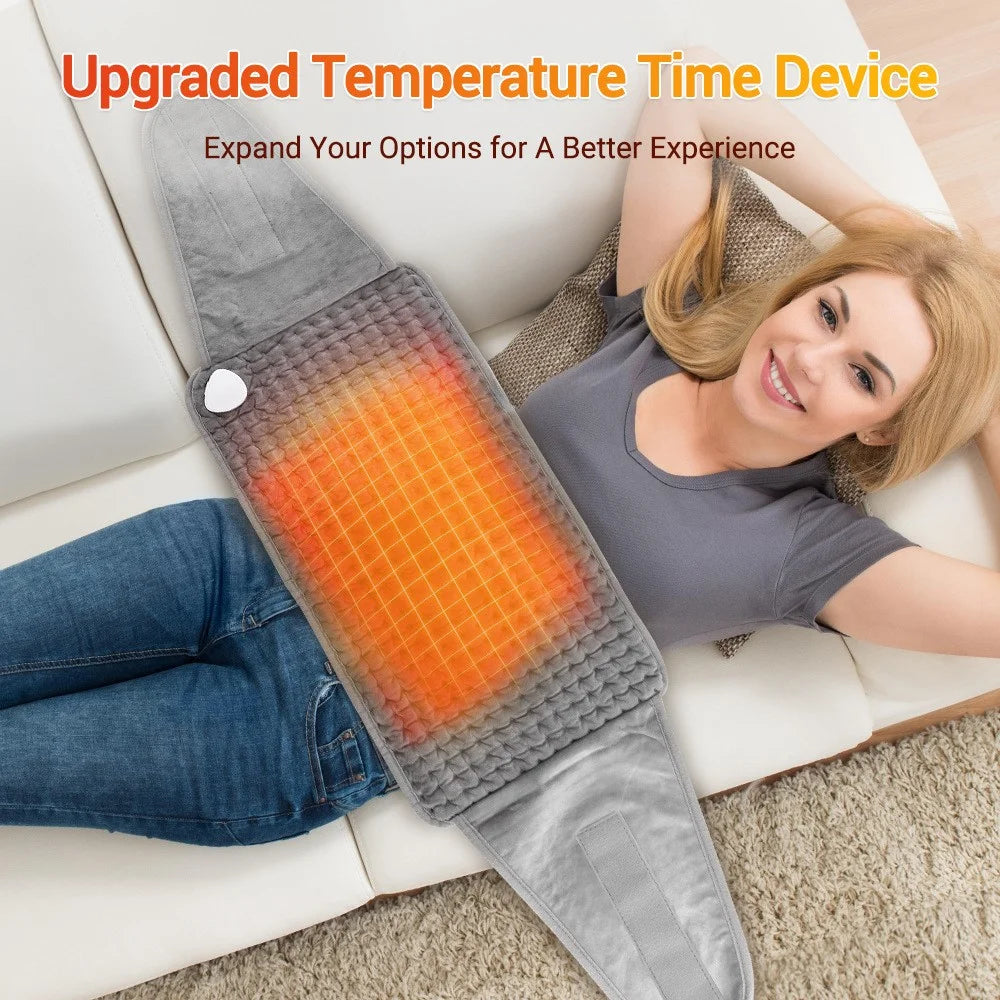 Fluff Heating Pad Cushion Waist Heated Wrap Belt for Back Pain, Women Period Cramps - UK Plug - 7