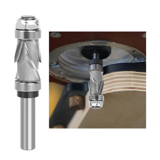 1 / 2 Shank 2+2 Flutes Compression Bit Spiral Trimmer Woodworking Milling Cutter - 2