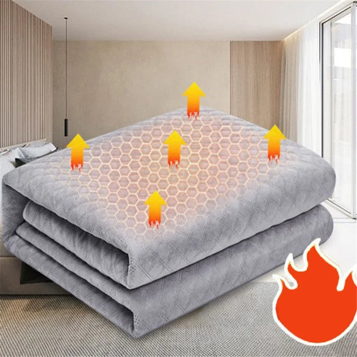 24V Low Voltage Graphene Infrared Heating Blanket 150 X 80cm, Electric Heated Blanket, EU Plug - Grey - 2