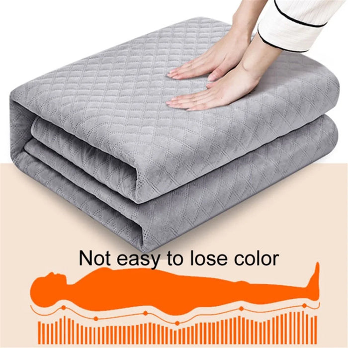 24V Low Voltage Graphene Infrared Heating Blanket 150 X 80cm, Electric Heated Blanket, EU Plug - Grey - 4