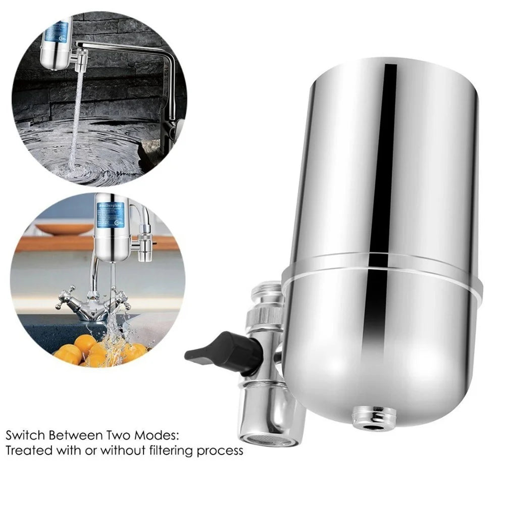 Chromium Plating ABS Faucet Mount Water Filter Filtration System (No FDA Certified, BPA-Free) - 3