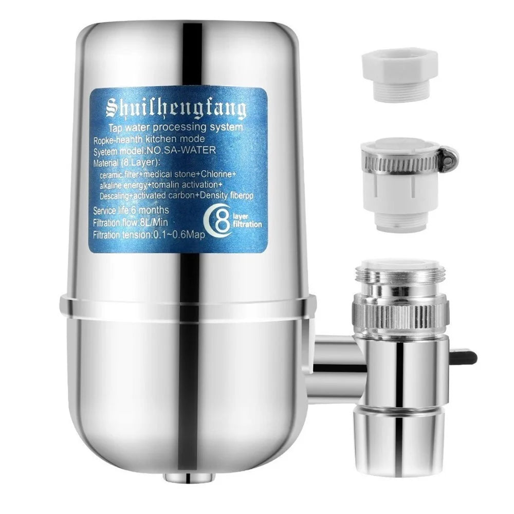 Chromium Plating ABS Faucet Mount Water Filter Filtration System (No FDA Certified, BPA-Free) - 4