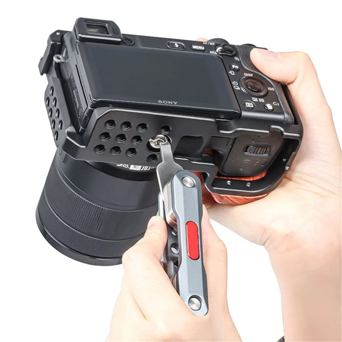 UURIG PT-18 Multi-function Folding Hex Key Set Portable Torx Star Key Wrenches Tool Kit Camera Mounting Accessories - 5