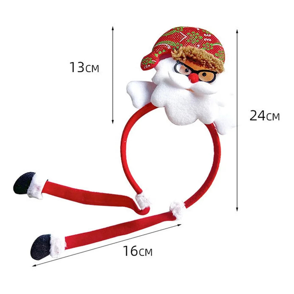 CH-TK48 12Pcs Lovely Christmas Style Hair Hoop Non-woven Fabric Head Hoop Kids Adult Xmas Headwear - Santa Claus - 3