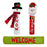 3Pcs / Set Cute Santa Snowman Soft Plush Christmas Gift Refrigerator Door Handle Covers - 1