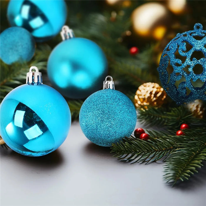 100Pcs / Set 3-6cm Christmas Balls Xmas Tree Hanging Ornament Party Decoration - Gold+Red+Blackish Green - 2