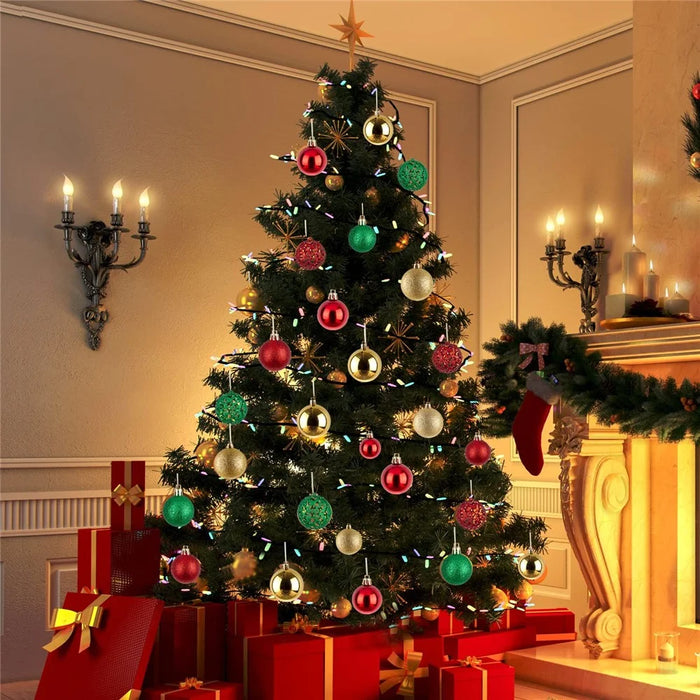 100Pcs / Set 3-6cm Christmas Balls Xmas Tree Hanging Ornament Party Decoration - Gold+Red+Blackish Green - 4
