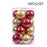 16Pcs / Set Christmas Balls 8cm ABS Ornaments Party Decoration Gifts Shatterproof Festival Hanging Pendants - Red - 1