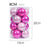 16Pcs / Set Christmas Balls 8cm ABS Ornaments Party Decoration Gifts Shatterproof Festival Hanging Pendants - Red - 6