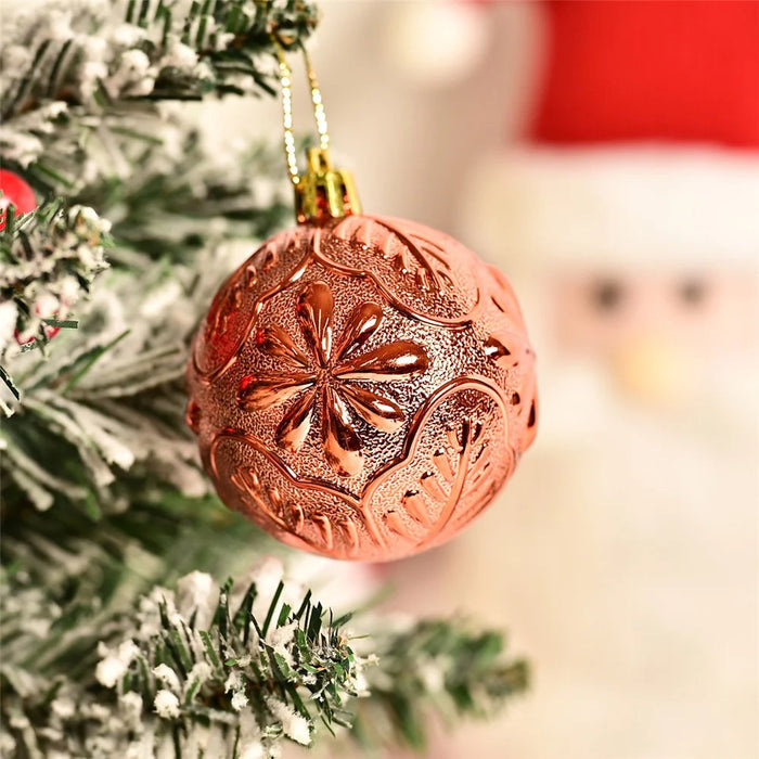 36Pcs 4 / 6 / 8cm Mixed Size Plastic Christmas Ball Ornaments Xmas Party Hanging Decoration Gift - Gold - 5