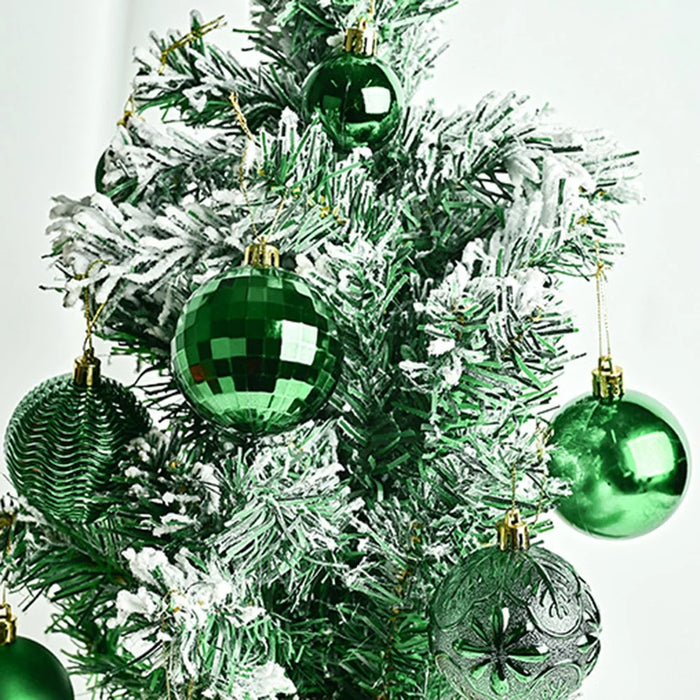 36Pcs 4 / 6 / 8cm Mixed Size Plastic Christmas Ball Ornaments Xmas Party Hanging Decoration Gift - Gold - 6