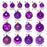 36Pcs 4 / 6 / 8cm Mixed Size Plastic Christmas Ball Ornaments Xmas Party Hanging Decoration Gift - Gold - 7