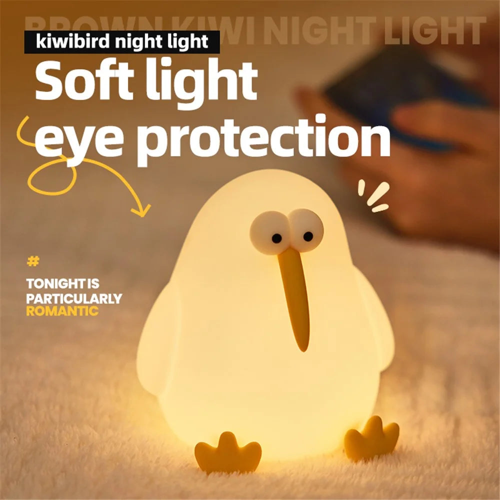 Kiwibird Night Light Warm Light Eye Protection Tap Dimmable Table Lamp for Bedroom - 3