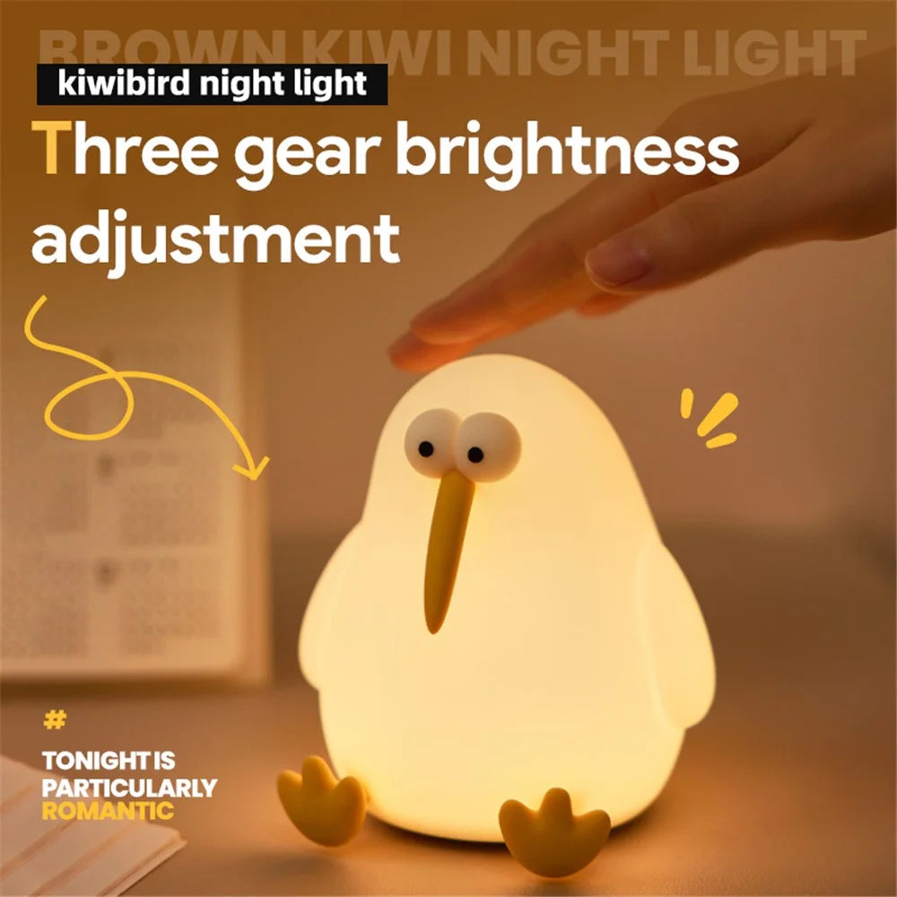 Kiwibird Night Light Warm Light Eye Protection Tap Dimmable Table Lamp for Bedroom - 4