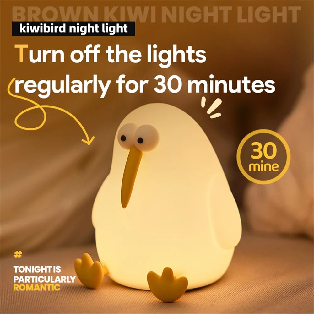 Kiwibird Night Light Warm Light Eye Protection Tap Dimmable Table Lamp for Bedroom - 5