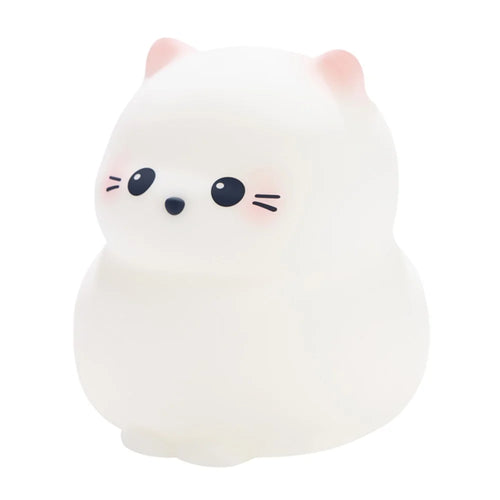Cute Cartoon Cat Bedroom Night Light Warm Light Eye Protection Tap Dimmable Table Lamp - 1