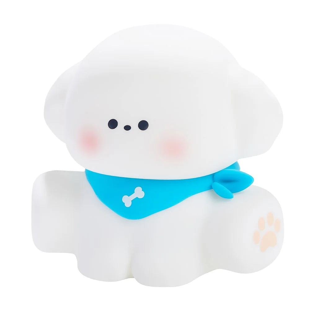Cute Puppy Eye Protection Night Light Warm Light Tap Dimmable Table Lamp - 1