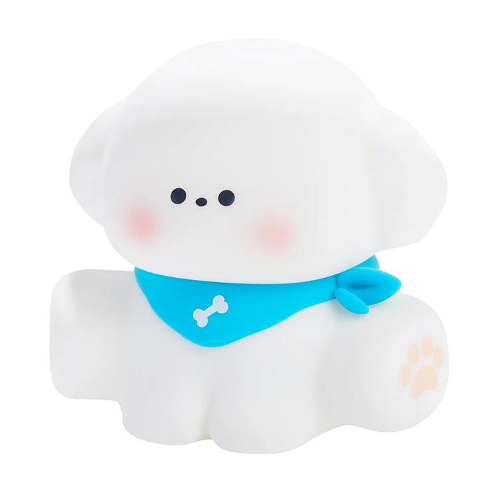 Cute Puppy Eye Protection Night Light Warm Light Tap Dimmable Table Lamp - 1