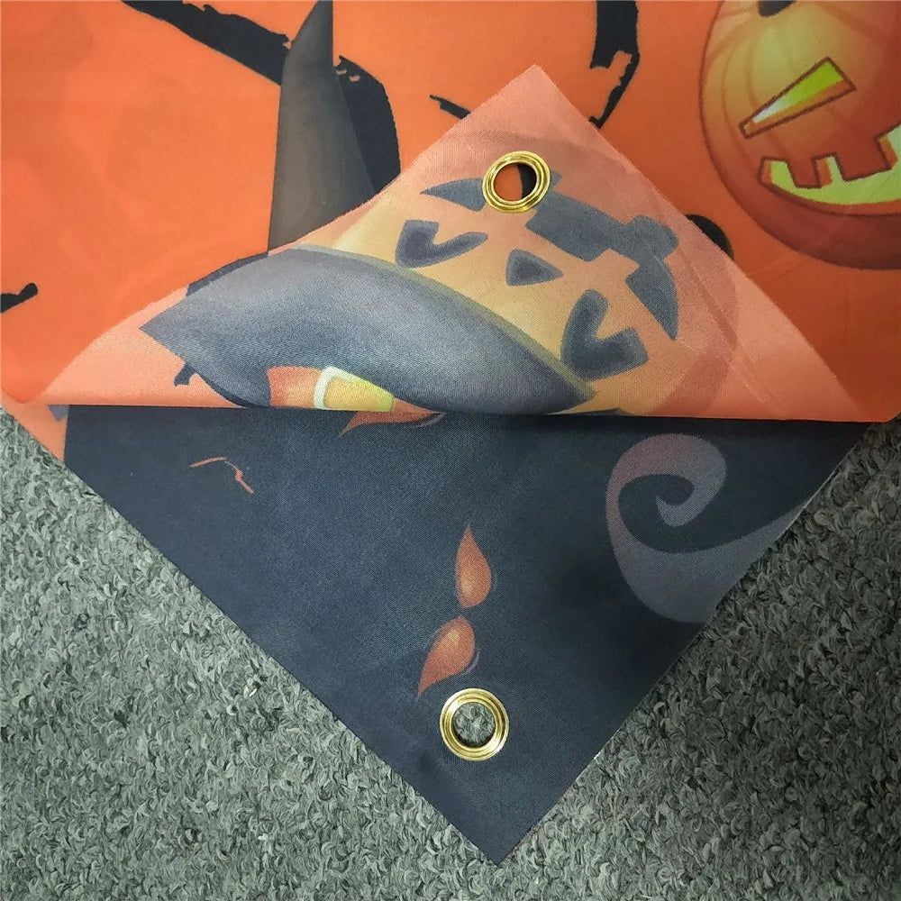 250x48cm Happy Halloween Banner Hanging Sign 100D Polyester Xmas Party Decoration Gift - WSHF-002 - 7