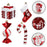 4Pcs / Set Christmas Tree Decoration Gift Candy Boot Candy Cane Xmas Hanging Ornament - 5