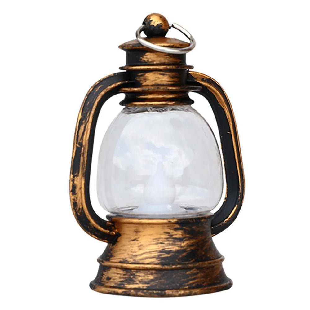 Simulation Candle LED Small Kerosene Lamp Christmas Lantern Night Light - Bronze - 1