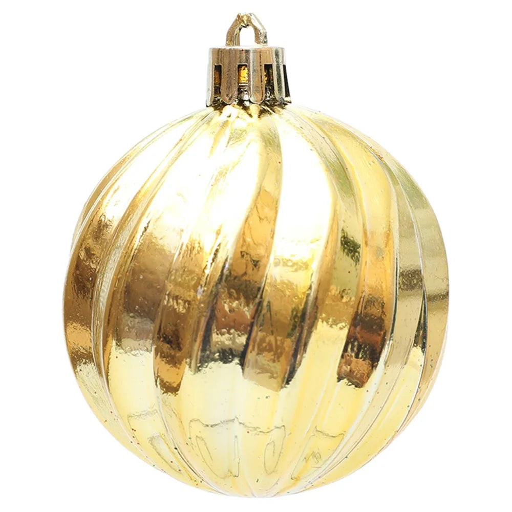 30Pcs 6cm Electroplated Plastic Ball Christmas Tree Decor Painted Round Ball Festival Hanging Ornament - 6