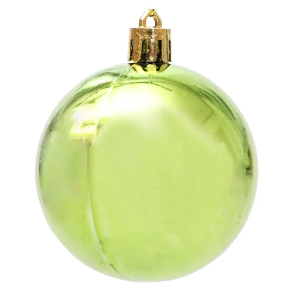 30Pcs 6cm Electroplated Plastic Ball Christmas Tree Decor Painted Round Ball Festival Hanging Ornament - 7