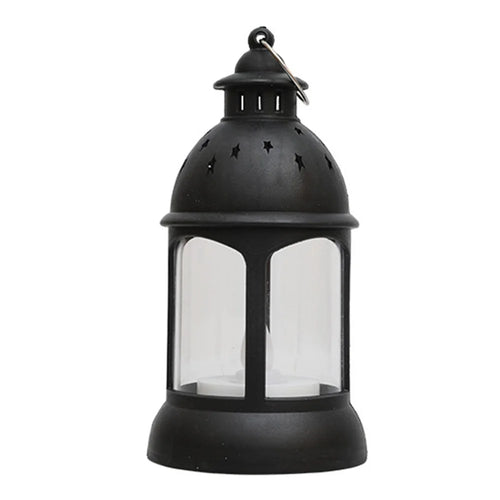 Retro Kerosene Lamp Design Simulation Candle LED Lantern Christmas Night Light Home Decor - Black - 1
