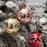6Pcs 6cm Plastic Ball Christmas Tree Decor Willow Vine Pattern Painted Ball Festival Hanging Ornament - Red - 6