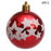 6Pcs 6cm Star Pattern Round Ball Christmas Tree Decor Electroplating Plastic Ball Xmas Hanging Ornament - Red - 1