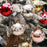 6Pcs 6cm Star Pattern Round Ball Christmas Tree Decor Electroplating Plastic Ball Xmas Hanging Ornament - Red - 6