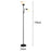 Modern LED Standing Lamp Bedroom Dual Head Floor Light with E27 Warm Light Bulbs - Black - 5