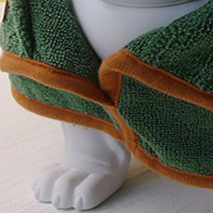 Dog Bath Robe Towel Quick Drying Pet Towel Microfiber Towel Super Absorbent Coat Wrap, Size: M - Green - 4